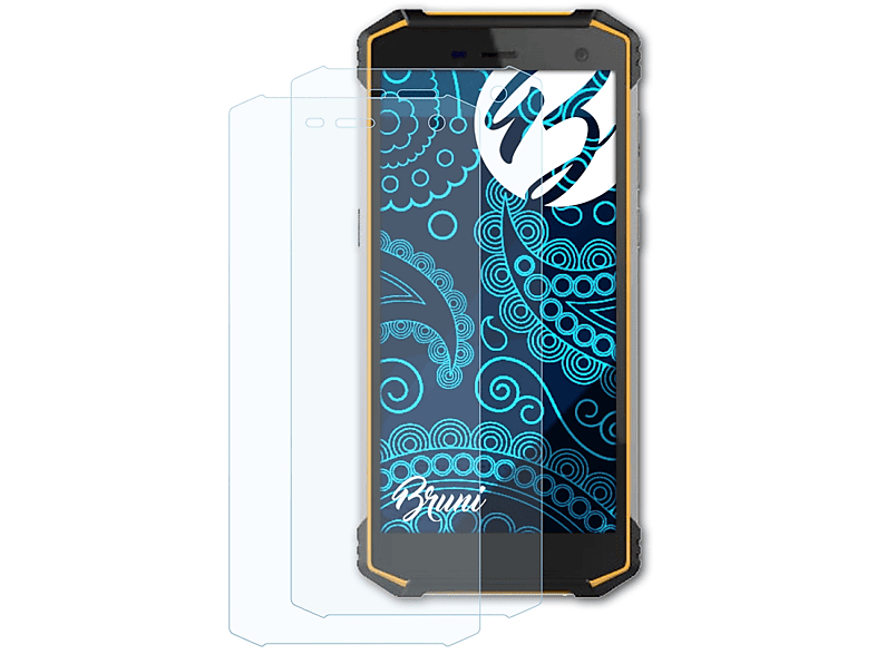 BRUNI 2x Basics-Clear Schutzfolie(für myPhone Hammer Energy 2)