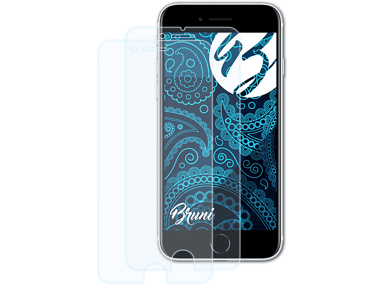 BRUNI 2x Basics-Clear Schutzfolie(für Apple iPhone SE (2020))