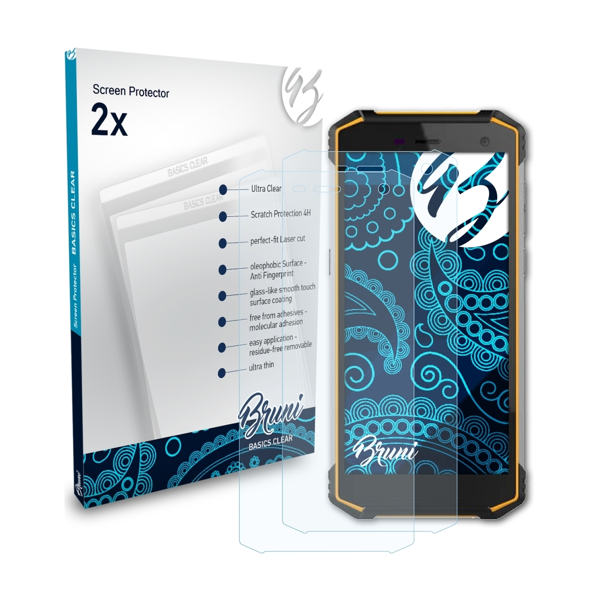 Basics-Clear Energy 2x myPhone Schutzfolie(für BRUNI 2) Hammer