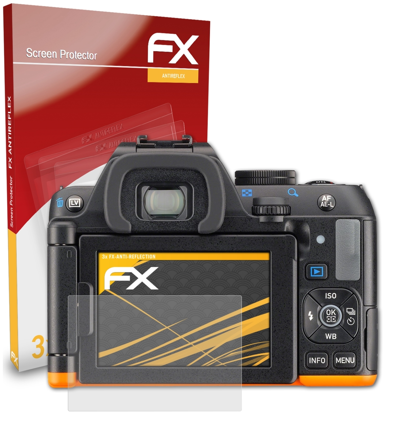 FX-Antireflex ATFOLIX K-S2) Ricoh 3x Displayschutz(für Pentax