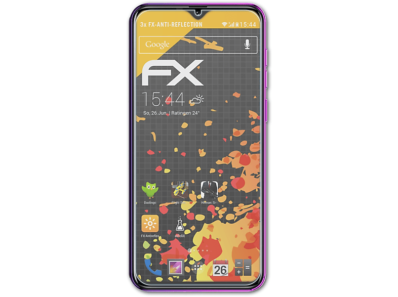 ATFOLIX 3x FX-Antireflex Displayschutz(für Ulefone Note 7P)
