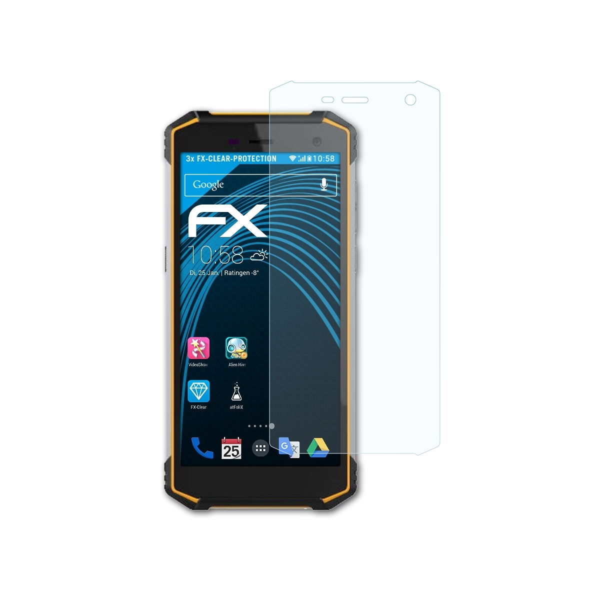 myPhone Energy FX-Clear Hammer ATFOLIX 2) Displayschutz(für 3x
