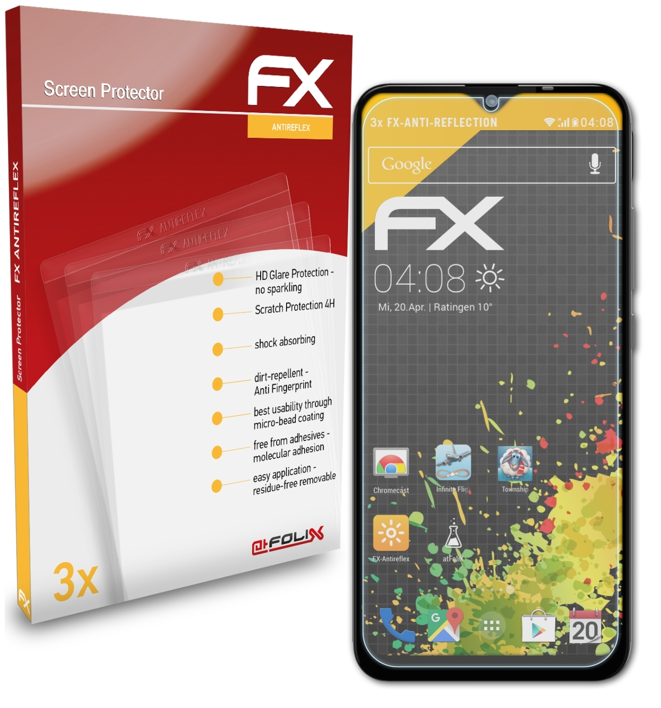 ATFOLIX 3x Displayschutz(für GS110) Gigaset FX-Antireflex