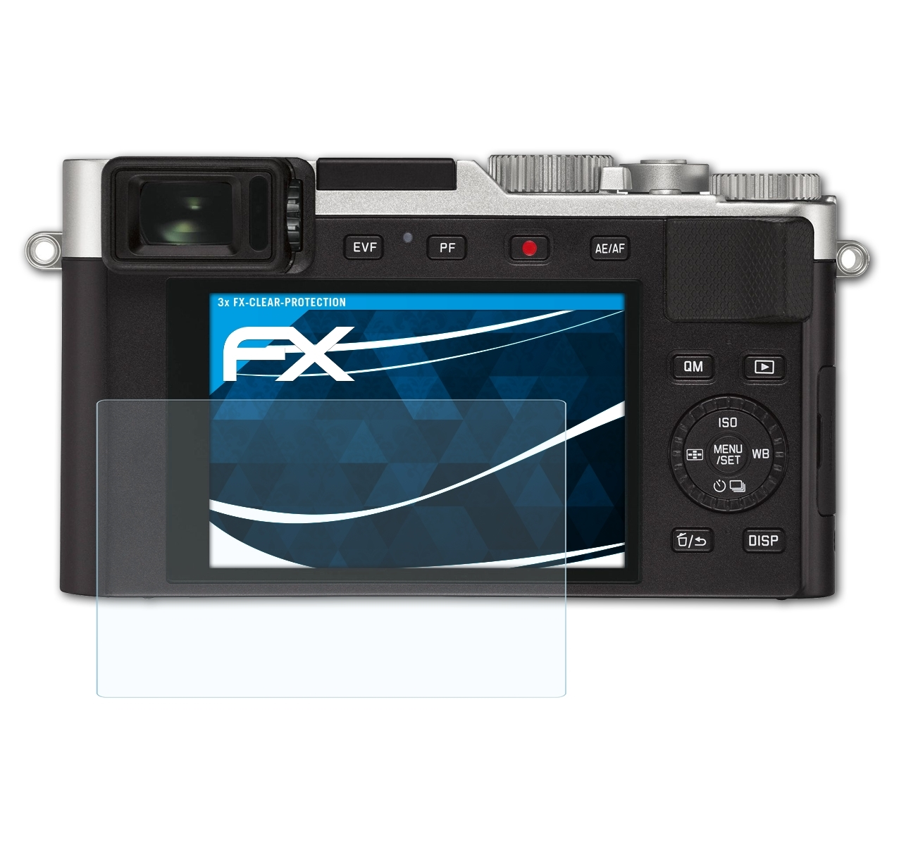 7) 3x Displayschutz(für ATFOLIX D-Lux Leica FX-Clear