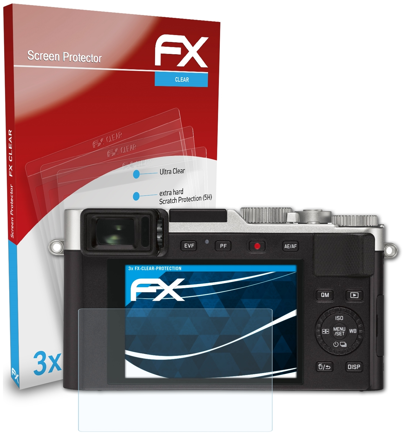 ATFOLIX 3x FX-Clear Displayschutz(für D-Lux 7) Leica