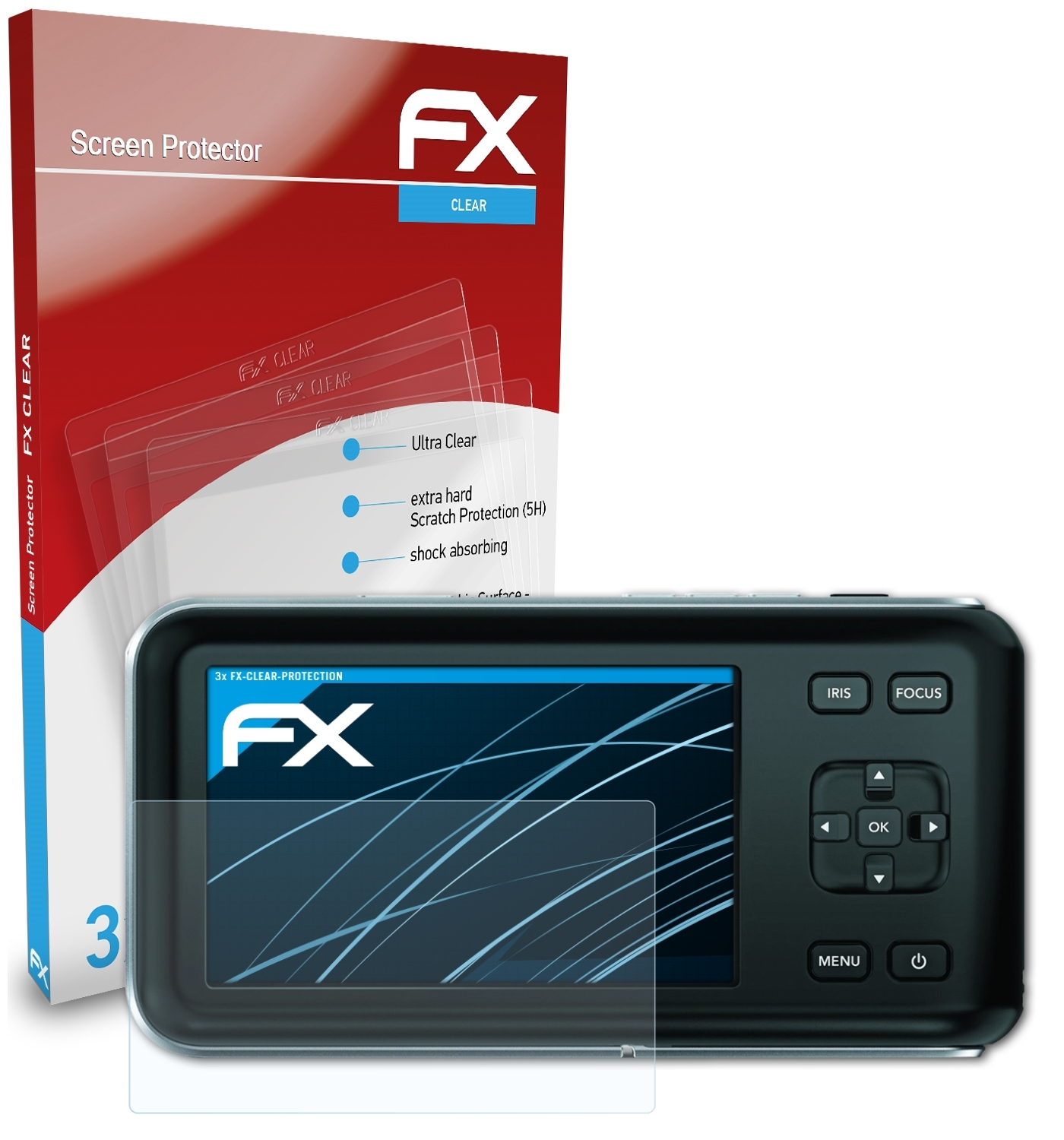 Blackmagic FX-Clear ATFOLIX Design Cinema 3x Displayschutz(für Camera) Pocket