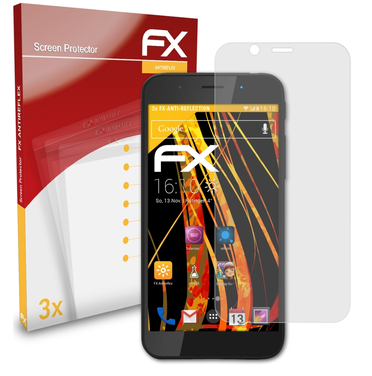 ATFOLIX 3x Shift 6m) FX-Antireflex Displayschutz(für