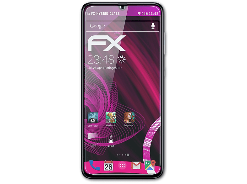 ATFOLIX FX-Hybrid-Glass Schutzglas(für Samsung Galaxy A70 (2019))