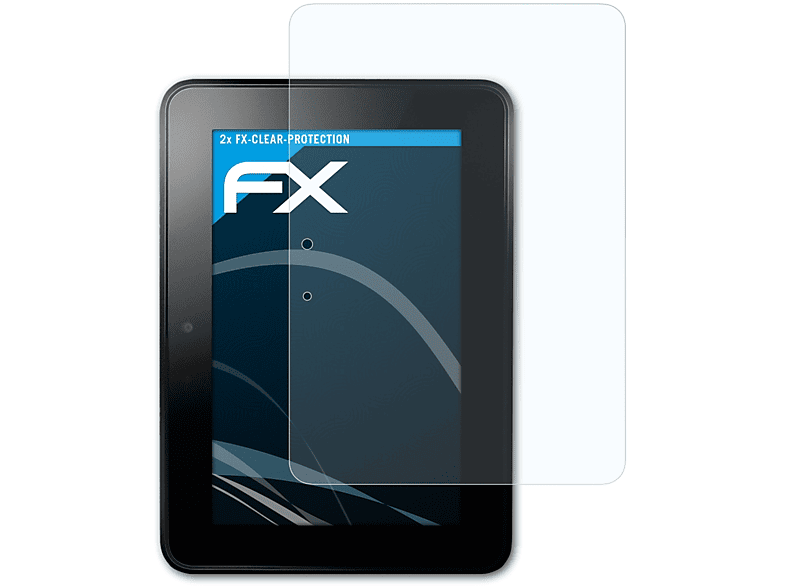 ATFOLIX 2x FX-Clear Kindle 7 Amazon Displayschutz(für 2012)) (1.Generation HD Fire