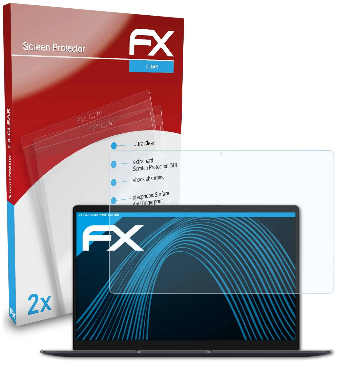AeroBook (13.3 Displayschutz(für Pro Inch)) ATFOLIX FX-Clear Chuwi 2x