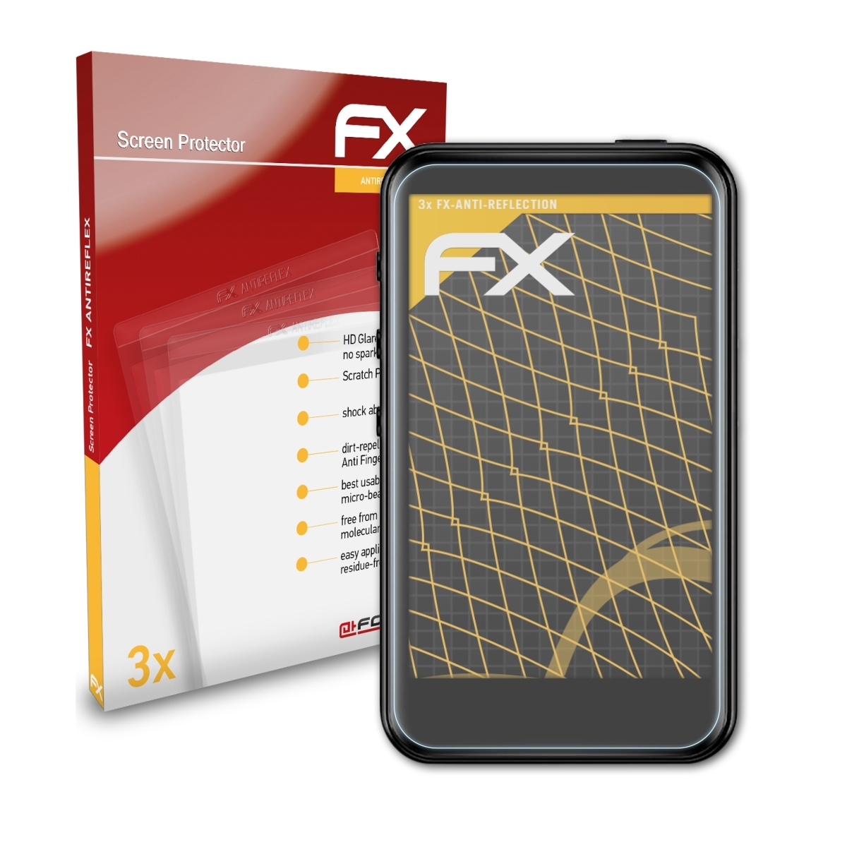 Displayschutz(für FiiO ATFOLIX M6) 3x FX-Antireflex