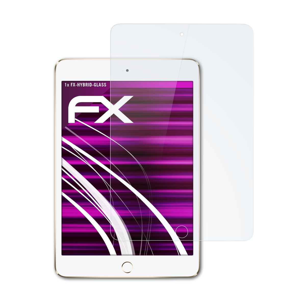 4) FX-Hybrid-Glass Mini ATFOLIX Apple iPad Schutzglas(für