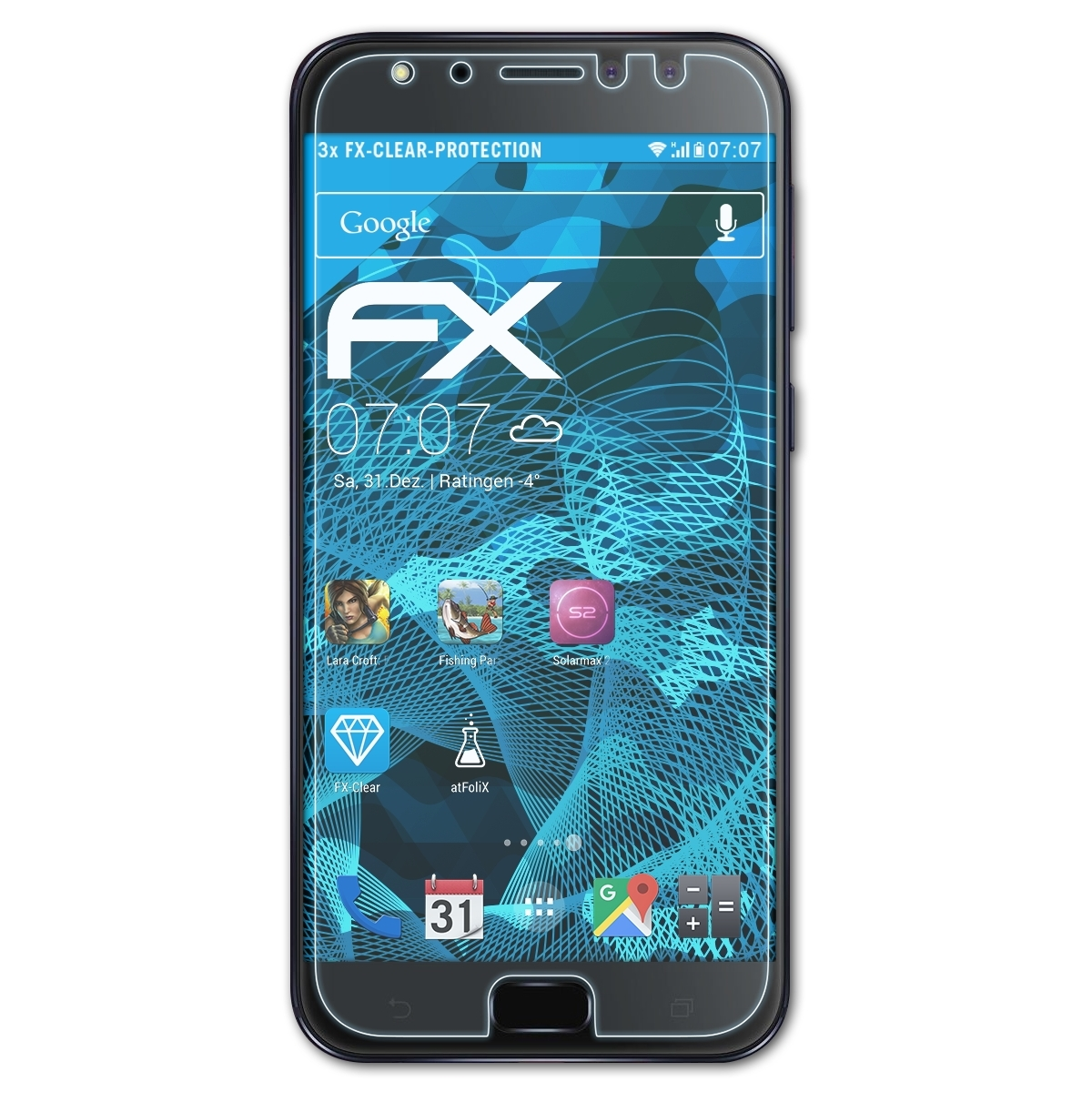 ATFOLIX 3x FX-Clear Displayschutz(für Pro Asus ZenFone 4 Selfie (ZD552KL))