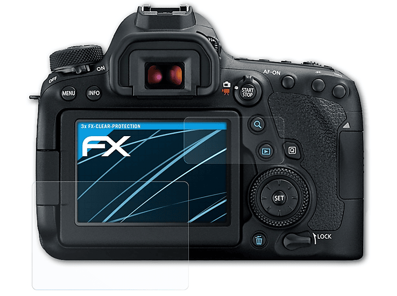 ATFOLIX 3x FX-Clear Displayschutz(für Canon EOS 6D Mark II)