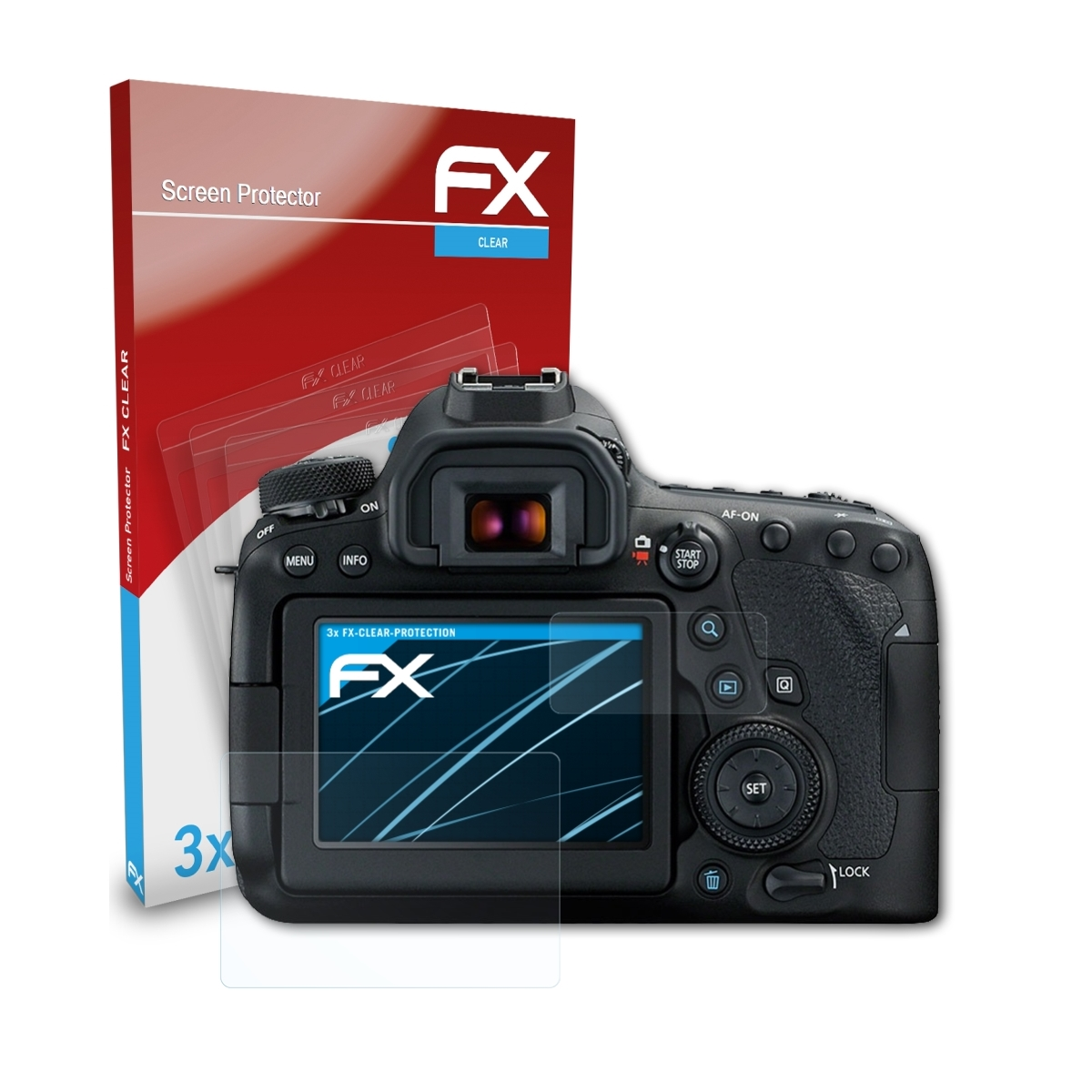 EOS 6D 3x FX-Clear Displayschutz(für Canon ATFOLIX II) Mark