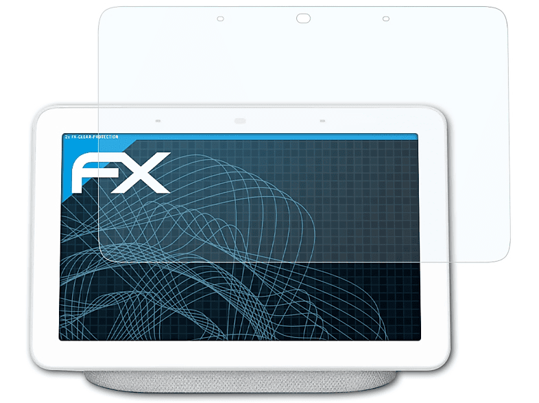 ATFOLIX 2x FX-Clear Displayschutz(für Google Home Hub)
