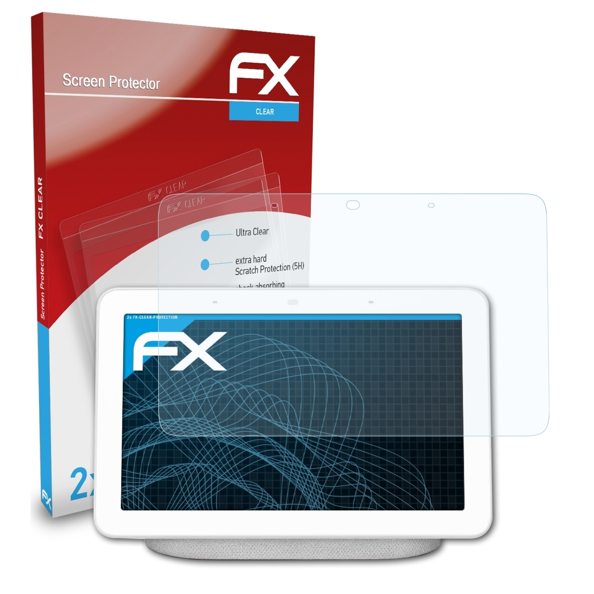 ATFOLIX 2x FX-Clear Home Hub) Displayschutz(für Google