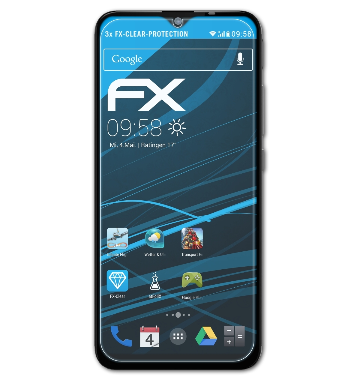 ATFOLIX 3x FX-Clear Gigaset GS110) Displayschutz(für
