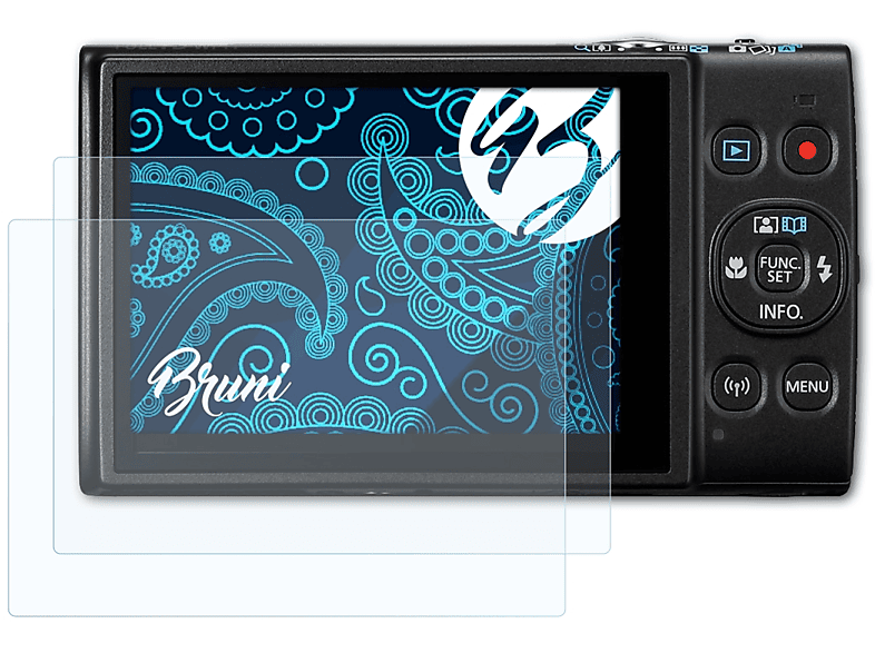 BRUNI 2x Basics-Clear Schutzfolie(für Canon Digital IXUS 285 HS)
