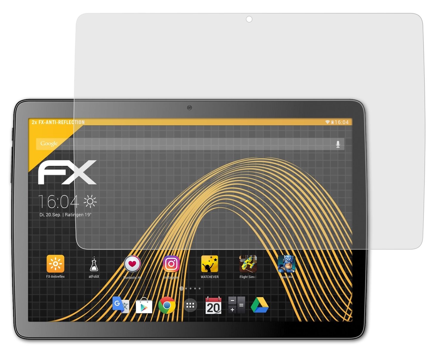 ATFOLIX Technisat TechniPad Displayschutz(für 2x 10G-HD) FX-Antireflex