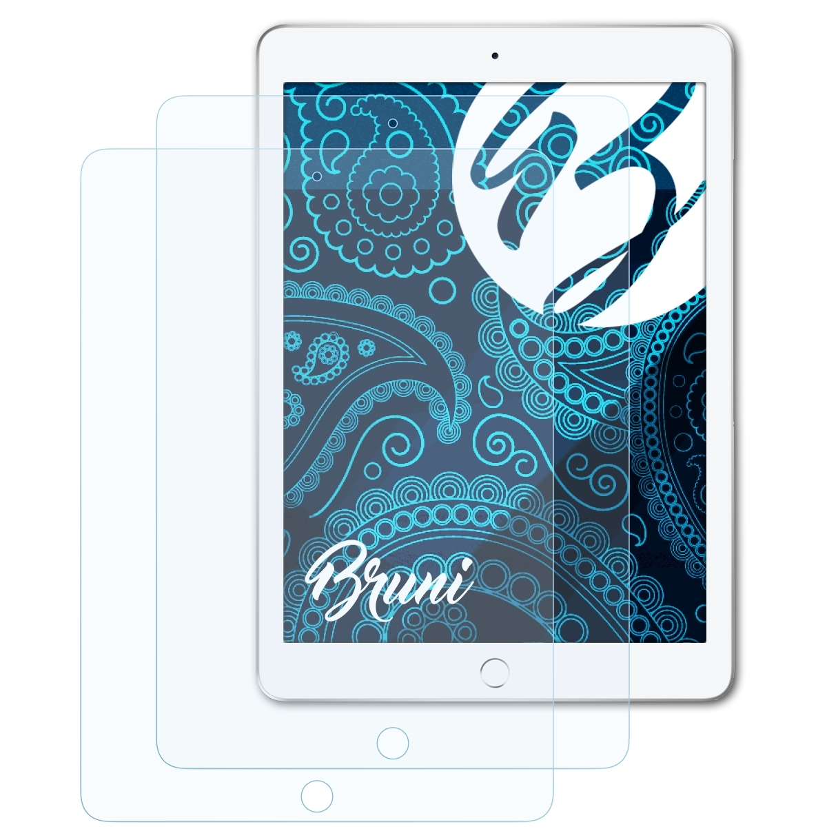 2x iPad Basics-Clear Schutzfolie(für (2017)) Apple BRUNI
