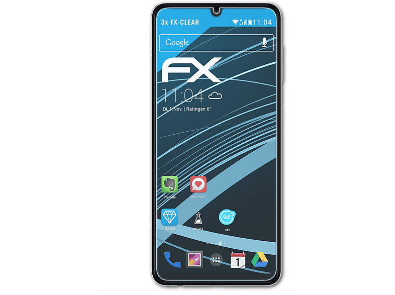 ATFOLIX 3x Displayschutz(für Galaxy FX-Clear Samsung A22 4G)