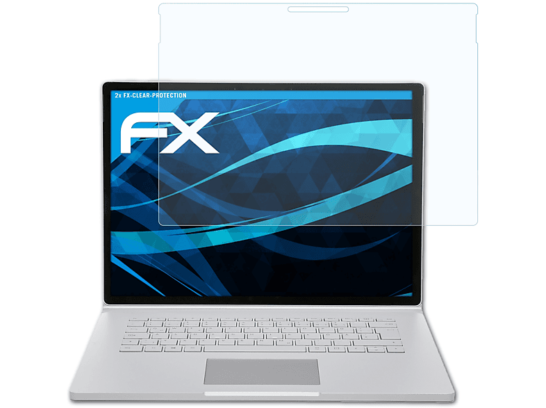 ATFOLIX (15 Microsoft Surface 2x Displayschutz(für inch)) Book 3 FX-Clear
