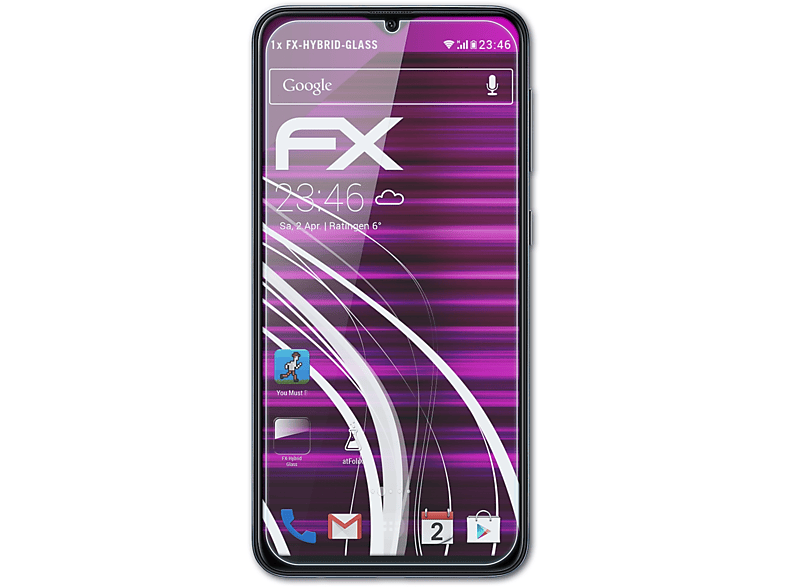 FX-Hybrid-Glass Samsung Galaxy A10) ATFOLIX Schutzglas(für