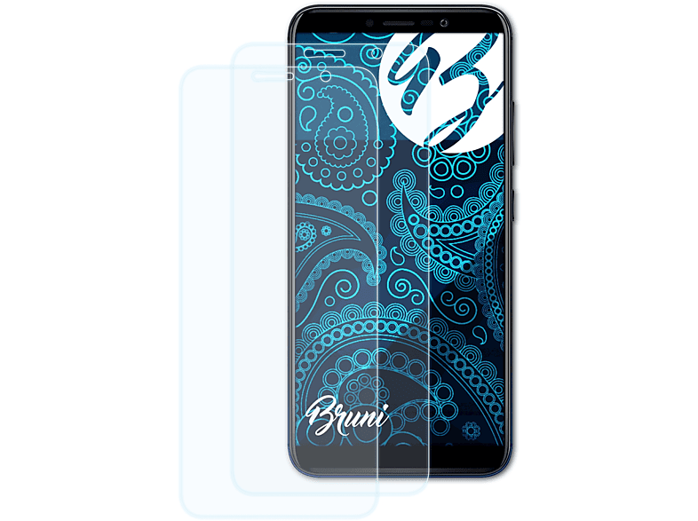 BRUNI 2x Basics-Clear Schutzfolie(für Y80) Wiko