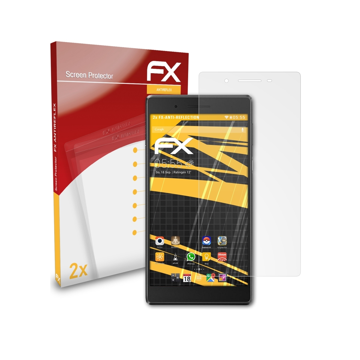 ATFOLIX 2x Lenovo Tab 7) Displayschutz(für FX-Antireflex