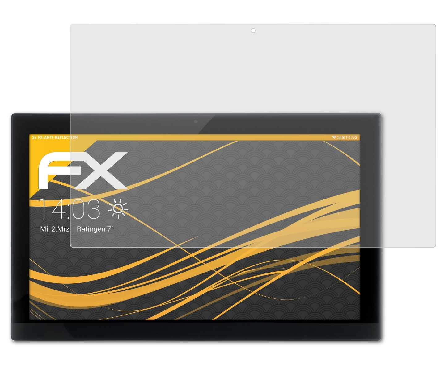 ATFOLIX 2x FX-Antireflex Displayschutz(für Xoro 2154 MegaPad V2)