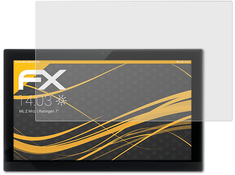 ATFOLIX 2x FX-Antireflex Displayschutz(für Xoro 2154 V2) MegaPad