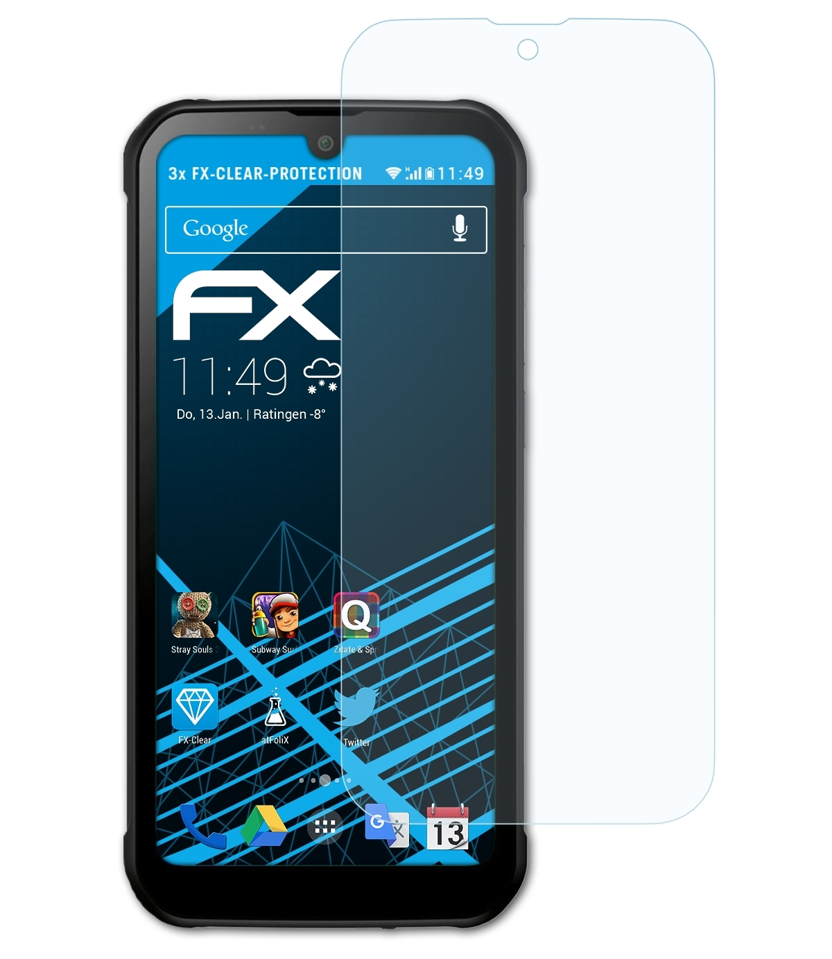 GX290 ATFOLIX 3x FX-Clear Displayschutz(für Gigaset Plus)