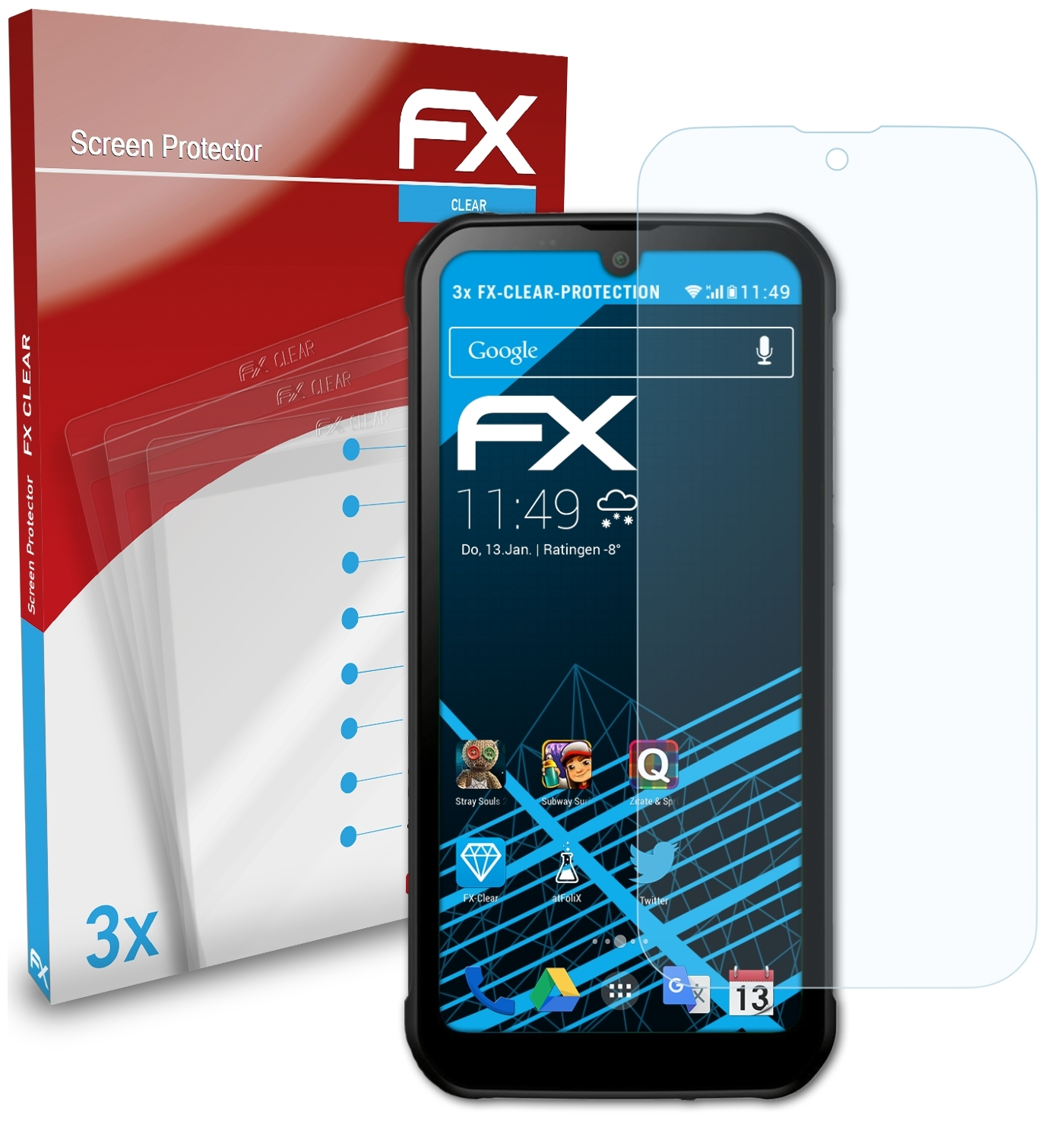 ATFOLIX Gigaset 3x GX290 Plus) FX-Clear Displayschutz(für