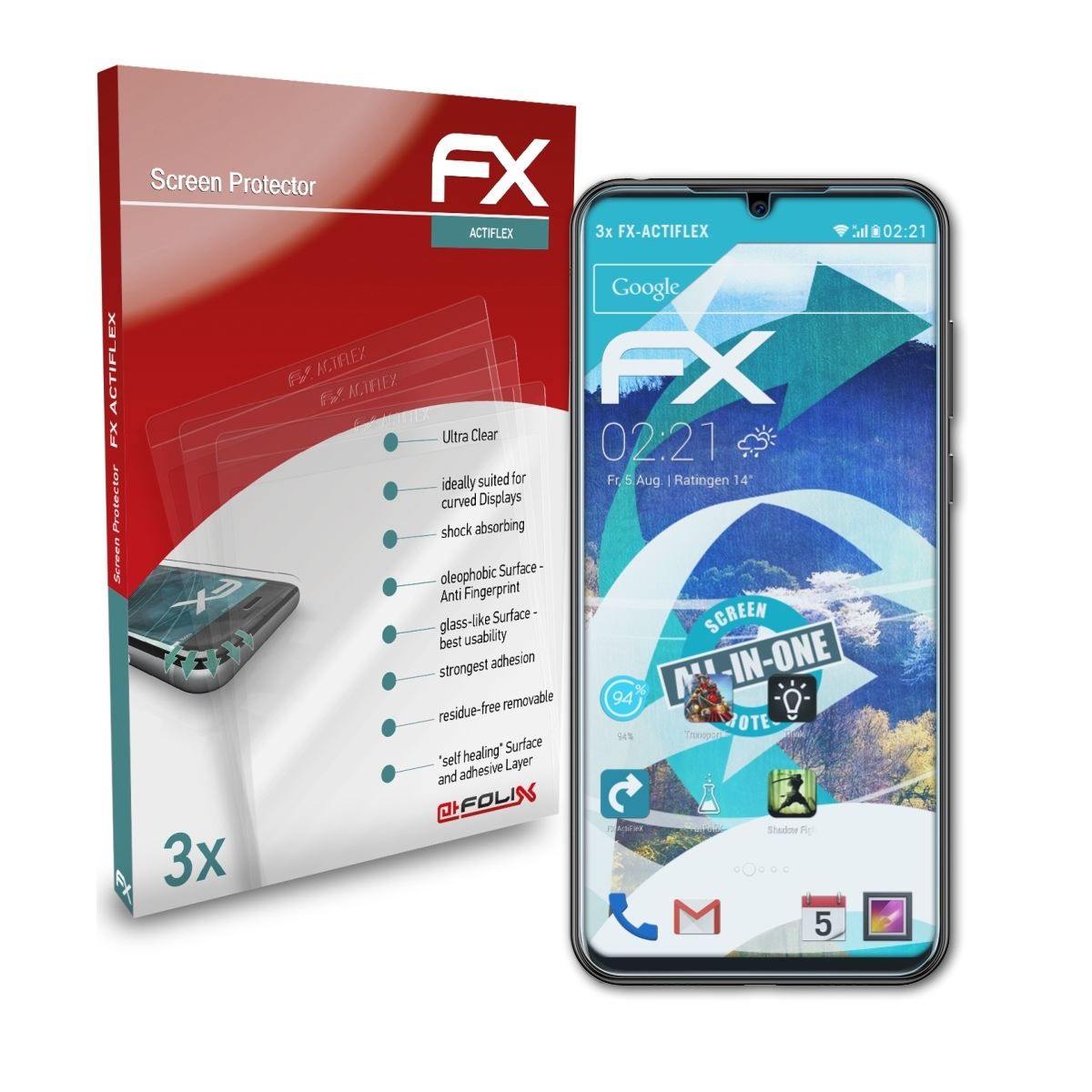 ATFOLIX 3x FX-ActiFleX Doogee Displayschutz(für N20)