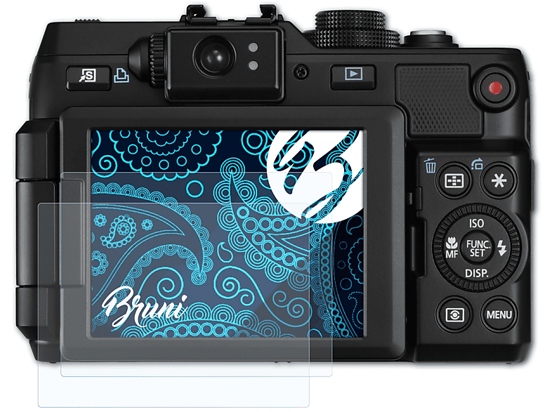 BRUNI 2x Basics-Clear Schutzfolie(für Canon PowerShot G1 X)