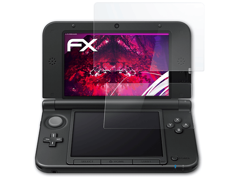 ATFOLIX FX-Hybrid-Glass Schutzglas(für (2012)) XL 3DS Nintendo