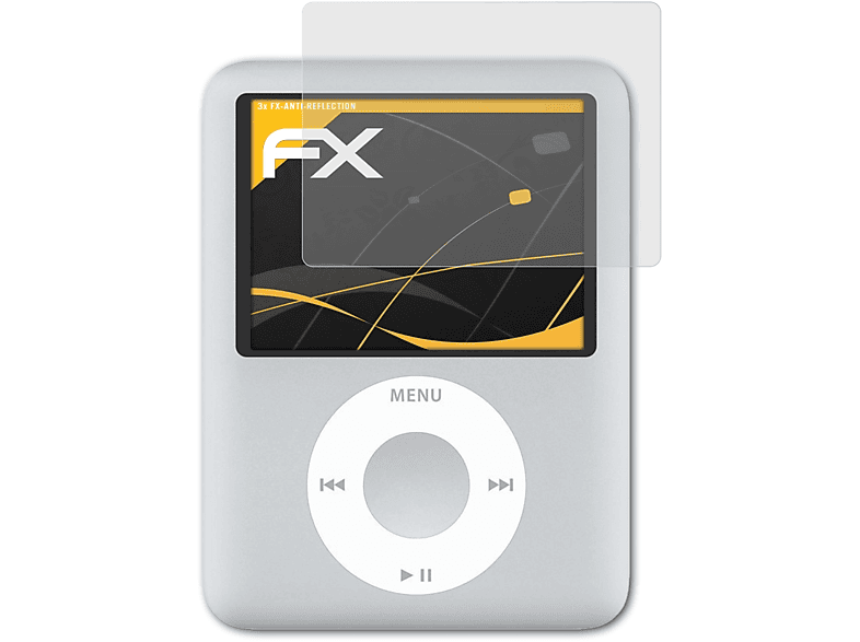 ATFOLIX 3x FX-Antireflex Displayschutz(für Apple iPod nano 3G)