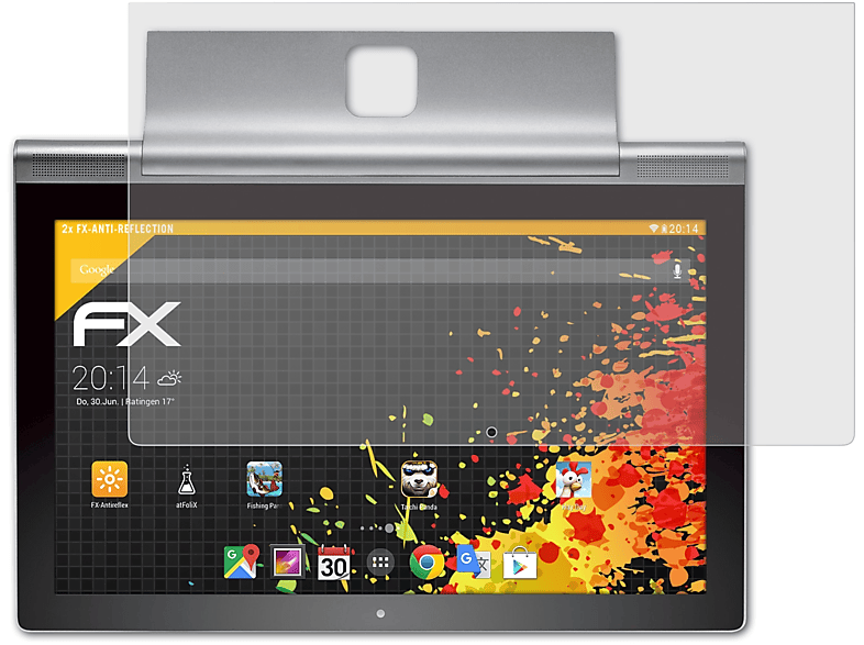 ATFOLIX 2x FX-Antireflex Displayschutz(für Lenovo Yoga Tablet 2 Pro (13.3 inch))