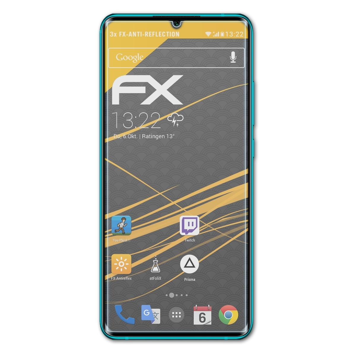 ATFOLIX 3x FX-Antireflex Displayschutz(für Note Xiaomi 10) Mi
