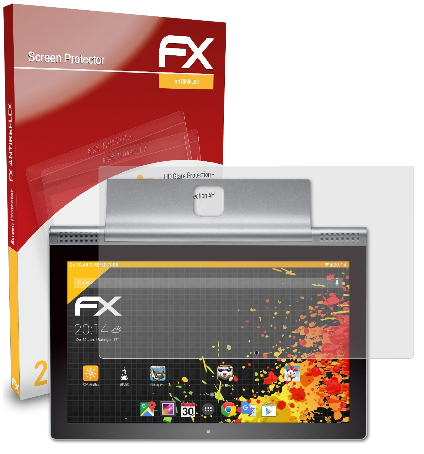 Pro Tablet 2 2x Lenovo (13.3 inch)) Yoga Displayschutz(für FX-Antireflex ATFOLIX