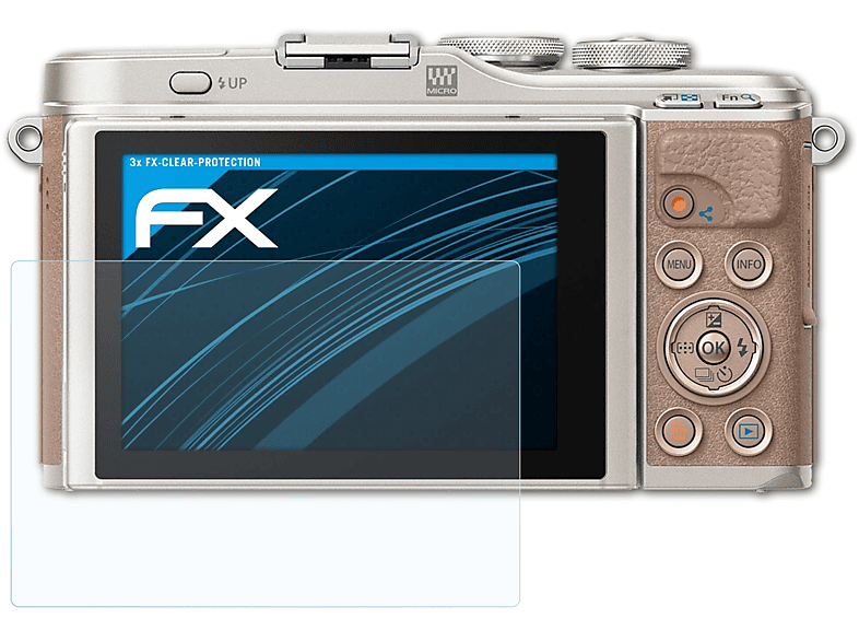 ATFOLIX 3x FX-Clear Displayschutz(für Olympus E-PL10)