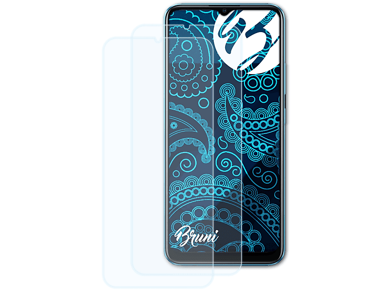 BRUNI 2x Basics-Clear Schutzfolie(für Realme C21)