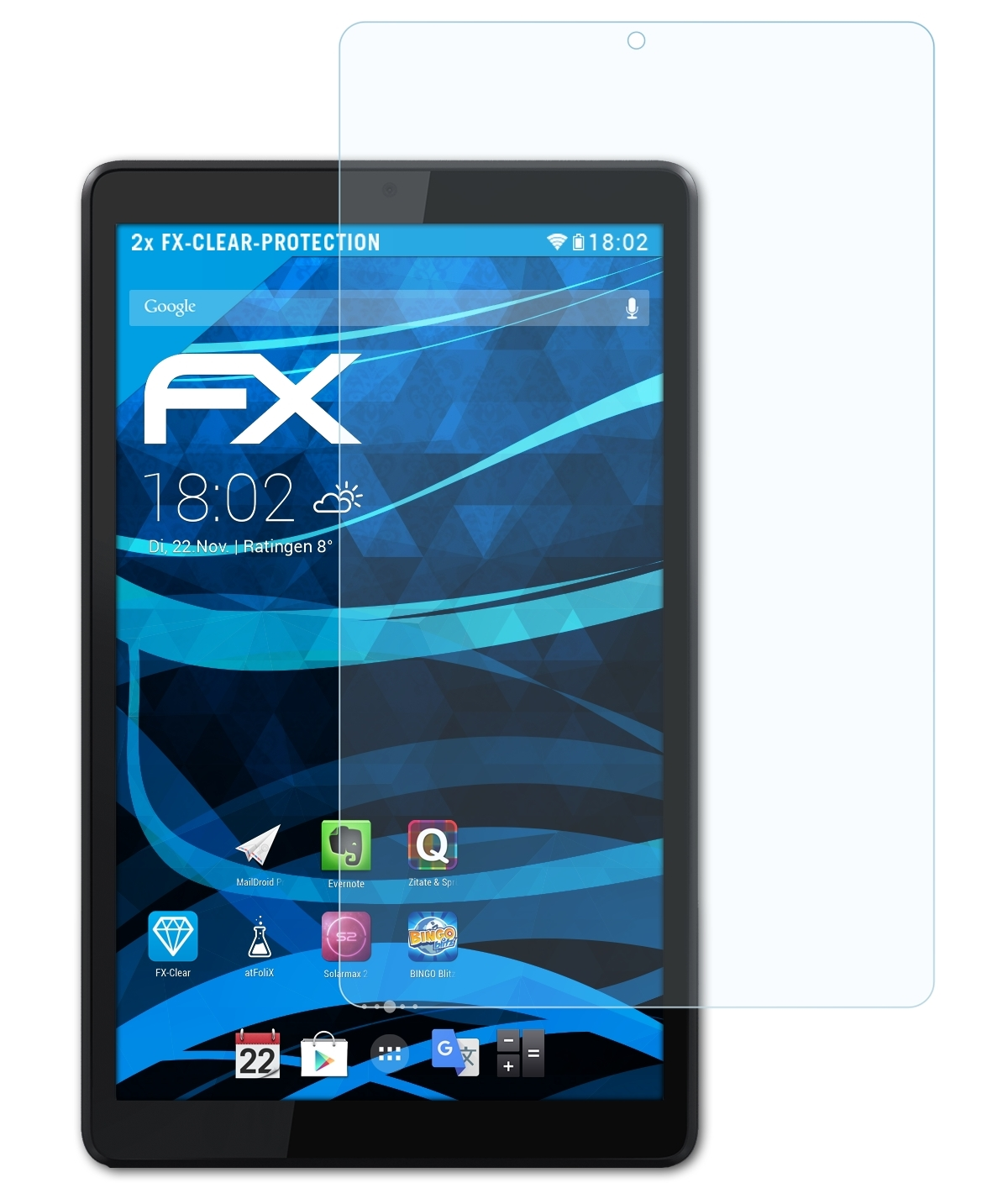 ATFOLIX 2x G20) Tab FX-Clear Moto Displayschutz(für Motorola
