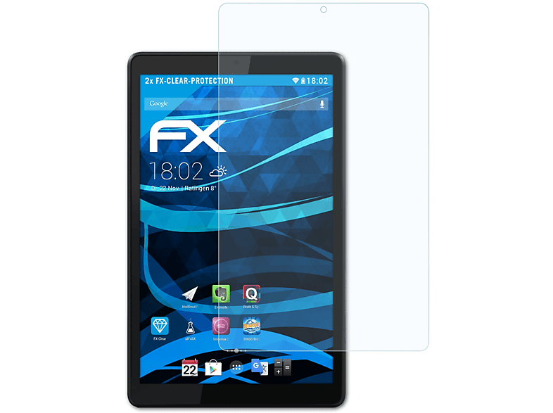 ATFOLIX 2x FX-Clear Displayschutz(für Motorola Moto Tab G20)