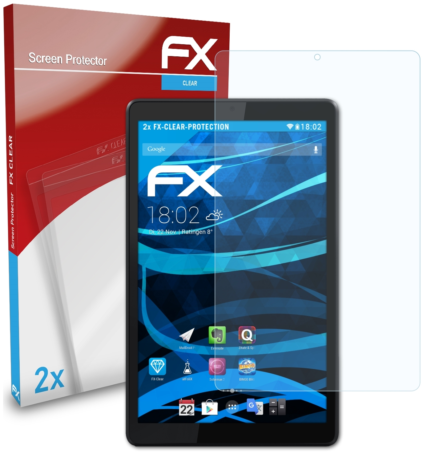 ATFOLIX 2x FX-Clear Displayschutz(für Motorola Moto G20) Tab