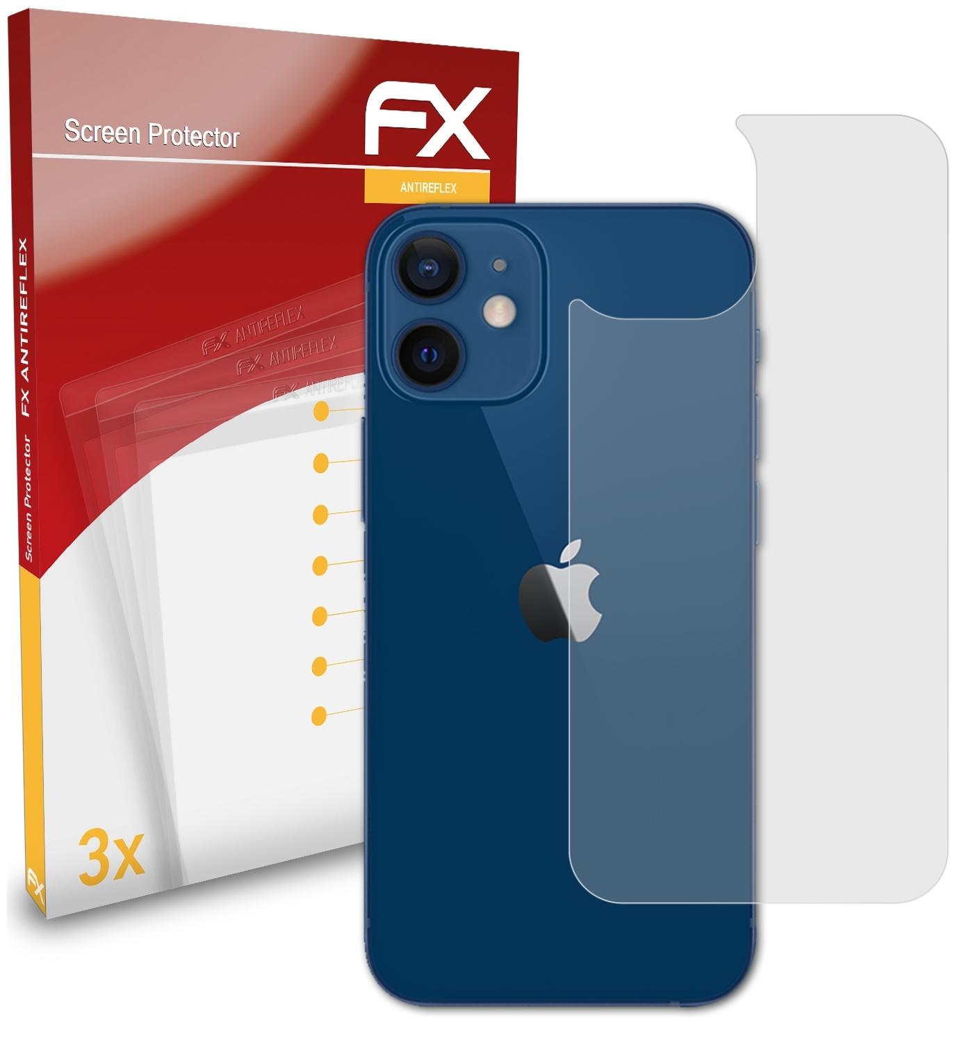 ATFOLIX 3x FX-Antireflex Displayschutz(für Apple iPhone 12 mini (Backcover))