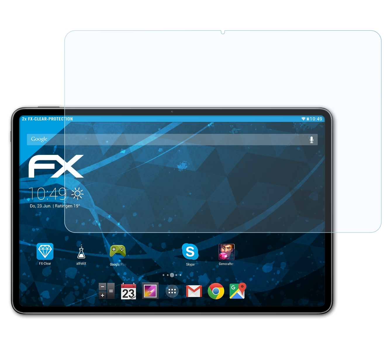 MatePad 12.6 (2021)) Displayschutz(für ATFOLIX Huawei Pro FX-Clear 2x