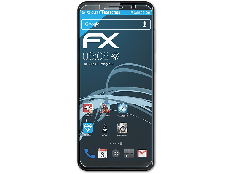 FX-Clear Power) Displayschutz(für 3x Cubot ATFOLIX