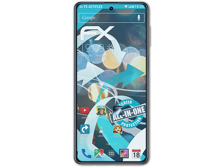 ATFOLIX 3x FX-ActiFleX Displayschutz(für Samsung Galaxy M51)